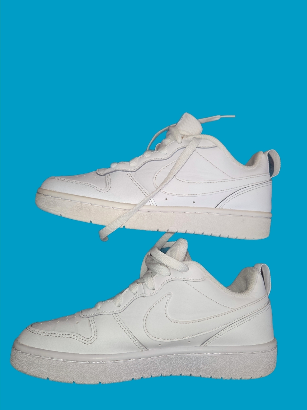 Nike Court Borough Low 2 Triple White BQ5448-100 Youth Size 5